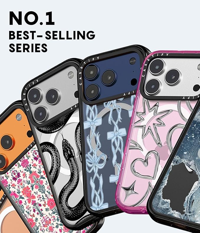 CASETiFY Impact iPhone Air Case [Slim/Compatible with Magsafe / 8.2 ft. 4X Military Grade Drop Protection] - Choco Dots - Clear Black