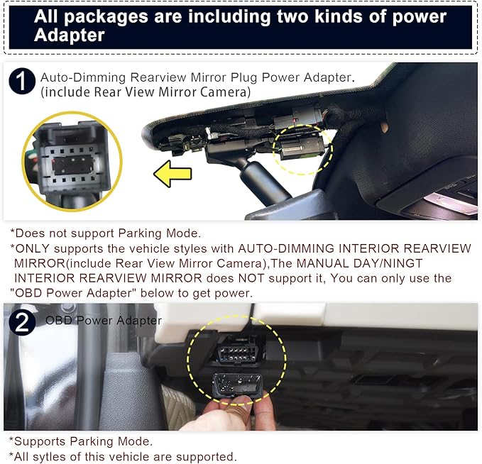 Mangoal Front 4K & Rear 1080P Dash Cam fit for GMC Sierra 1500 2014-2018 2500 HD/3500 HD 2015-2019(Model D), with A Cover, if Not, You Can Buy Model E (with Auto-Dimming Rearview Mirror Plug)