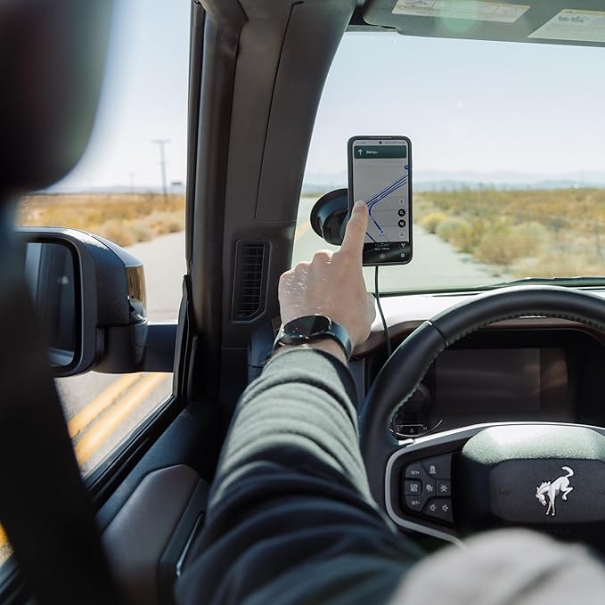 Quad Lock Heavy Duty Suction Car Phone Mount with MAG Phone Case and MAG Wireless Charging Head for iPhone 14 Plus