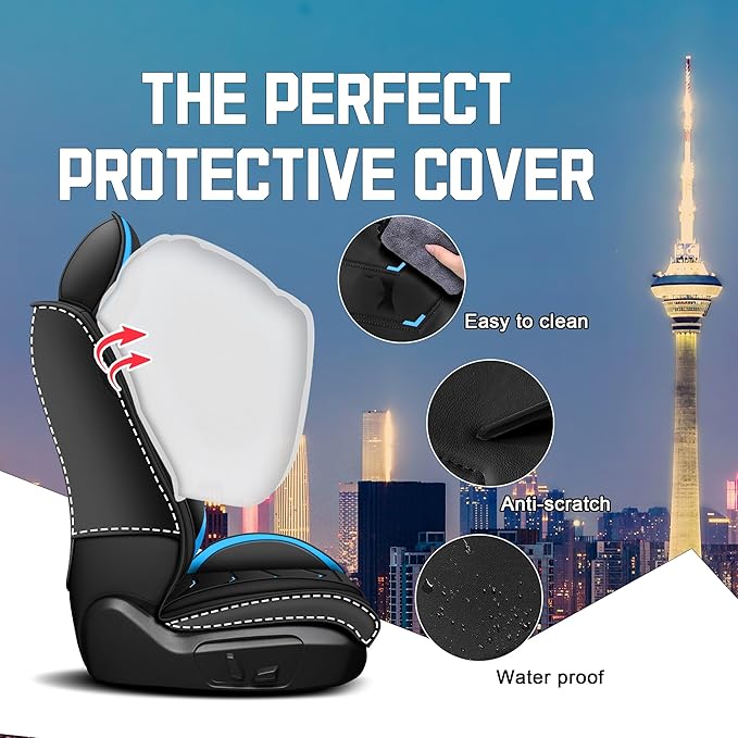 CTDS Car Seat Covers for Toyota Corolla 2000-2026, Stylish Sport Seat Cover, Premium Nappa Leather Car Seat Cover. Automobile Seat Covers Sets.(Standard 5 Seats/Black Blue)