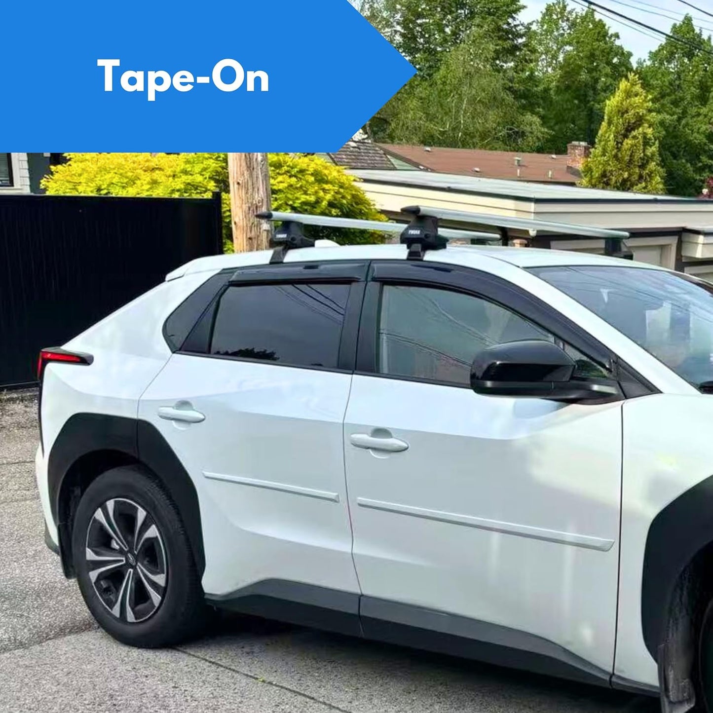 KPY Window Visors Compatible with Nissan Maxima 2009-2015, 4PC Rain Guard Side Vent Deflectors Tape-On Style, 2009 2010 2011 2012 2013 2014 2015