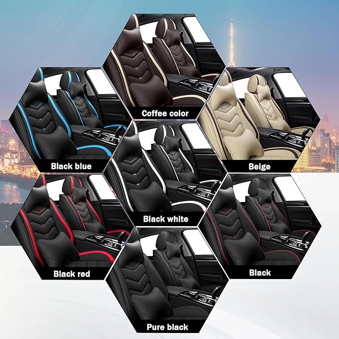 CTDS Car Seat Covers for Toyota Corolla 2000-2026, Stylish Sport Seat Cover, Premium Nappa Leather Car Seat Cover. Automobile Seat Covers Sets.(Luxury 5 Seats/Coffee Color)