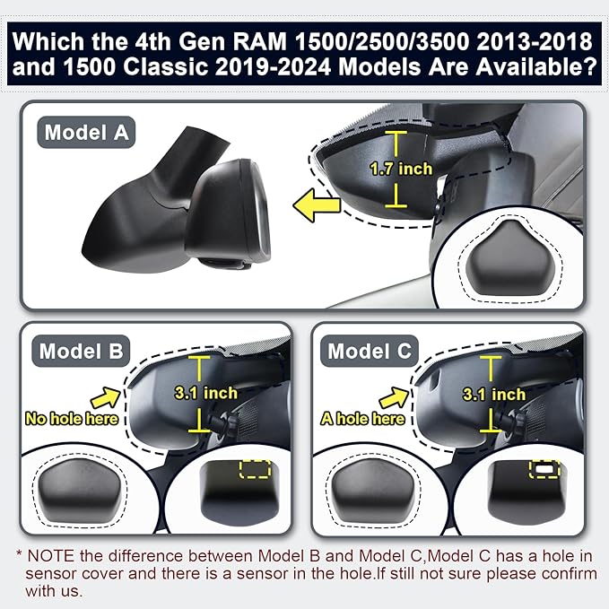 Mangoal Front 4K & Rear 1080P Dash Cam Custom for Dodge RAM 1500/2500/3500 2013 2014 2015 2016 2017 2018,(Model C),Check Model Carefully,OEM Look,WiFi & App,128GB Card