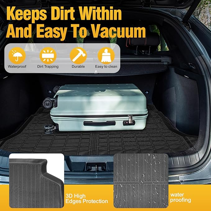 Trunk Liner Cargo Liners for Mazda CX-30 2020-2026 Rear Trunk Floor Mats 3D Boot Tray All-Weather TPE Black