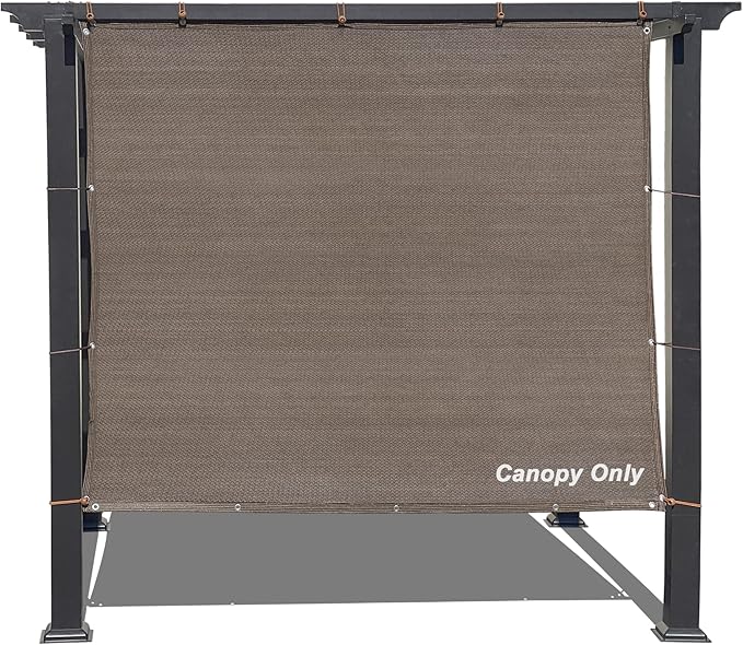 Alion Home Sun Shade Privacy Panel with Grommets and Hems on 4 Sides for Patio, Awning, Window, Pergola or Gazebo - Mocha Brown (12' x 16')