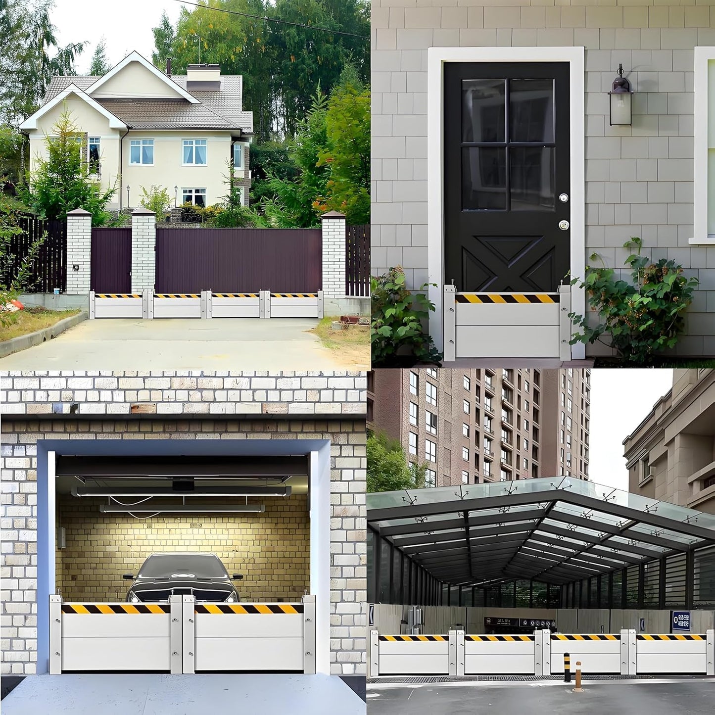 Flood Barriers for Home Exterior - Aluminum Alloy Outdoor Easy Flood Barrier Garage Doors Water Barriers for Flooding,H15.7 Inch/L21FT