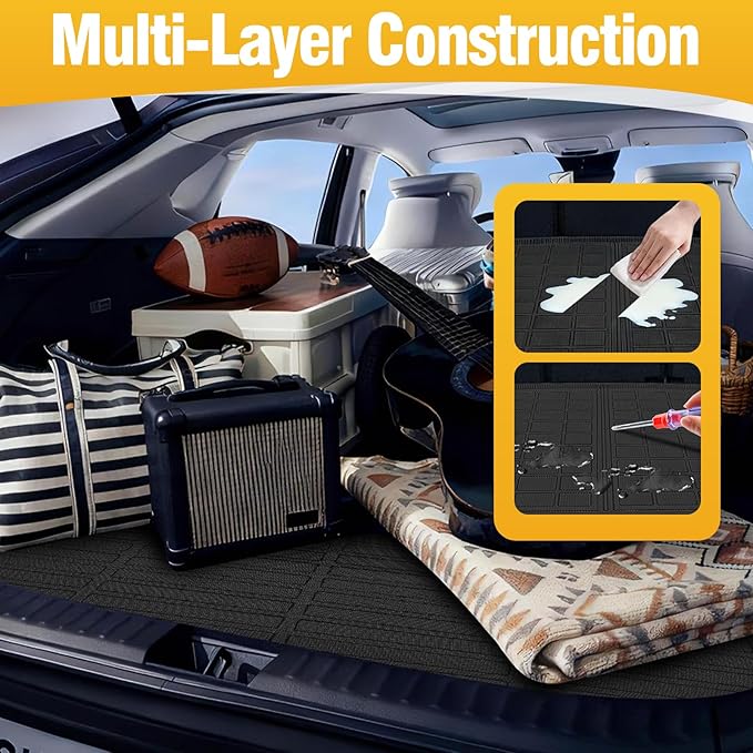 Trunk Liner Cargo Liners for Mazda CX-5 2017-2025 Rear Trunk Floor Mats 3D Boot Tray All-Weather TPE Black