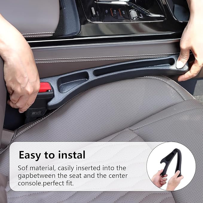 【Compatible with Mercedes-Benz GLE GLC】 Seat Gap Filler,No Drop Seat Guard Compatible with Mercedes-Benz GLE GLC,Drop Seat Guards for Cars(2Pcs),Emergency Keychain Car Escape Tool(2Pcs)
