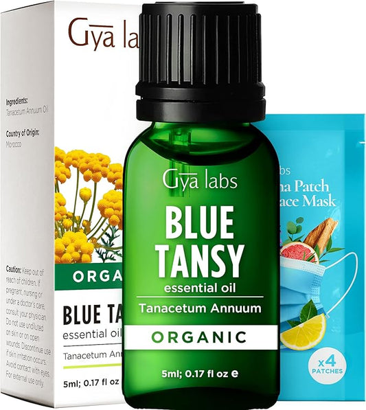 100% Pure Blue Tansy Essential Oil - 0.17 Fl Oz - Blue Tansy Oil for Hair, Skin, Diffuser, Aromatherapy & DIY Candle Making Scent