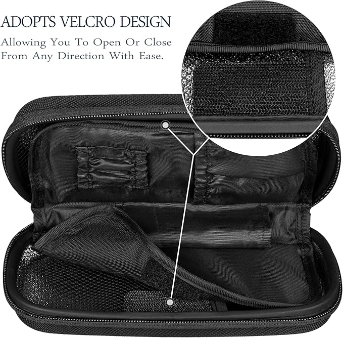 SHBC Insulin Cooler Travel Case for Diabetic Organize Medication Insulated Cooling Bag with 2 Ice Packs Black