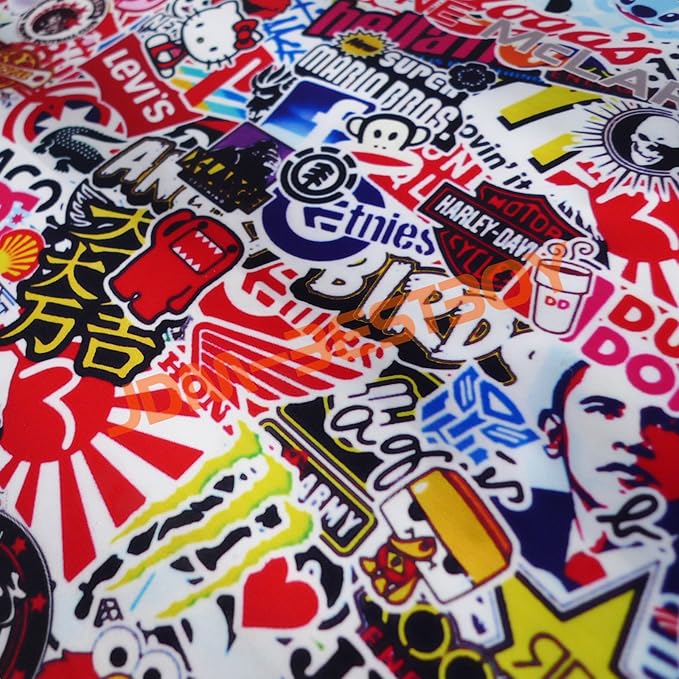 Free Tool Kit EZAUTOWRAP ES Bomber Hellaflush Anime Cartoon Car Vinyl Wrap Sticker Decal Air Release - 36"X60" (3FT X 5FT)