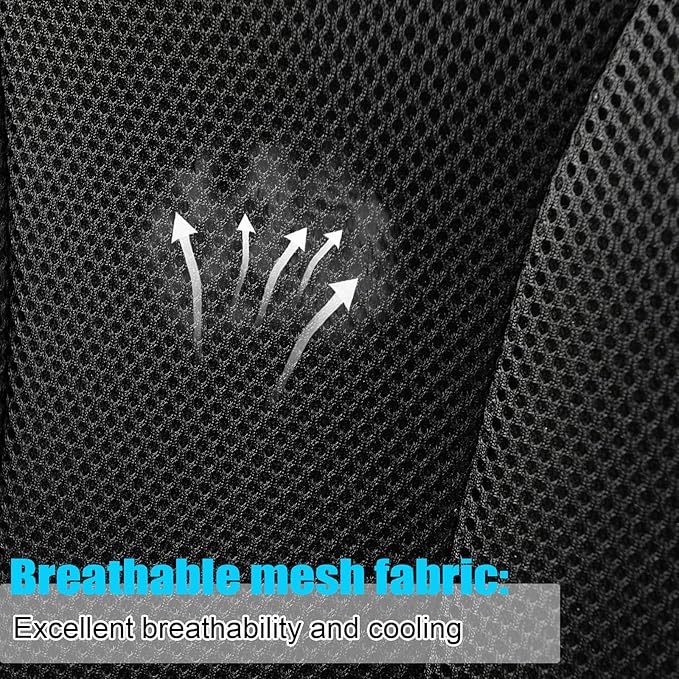 GIANT PANDA 2-Pack Front 3D Air Mesh Car Seat Covers Custom Fit Dodge Ram 1500 2500 3500 Trucks Seat Protectors with Composite Sponge Inside Breathable Automotive Interior Covers(Grey/Gray)