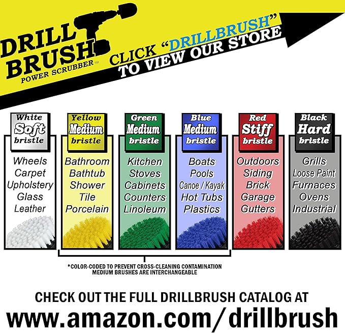 Bathroom Cleaning Brush Set - Cleaning Scrub Brush - Tile Cleaning Brush - Power Cleaning Brush - Scrub Brush - Brush Cleaning Tool - Grout Cleaning Tool - Home Cleaning Gadgets - Clean Shower Brush