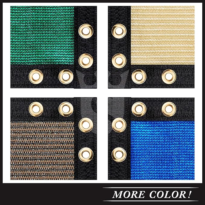 Royal Shade Custom Size 5' x 103' Brown Fence Privacy Screen Windscreen Cover Netting Mesh Fabric Cloth - Cable Zip Ties Included (We Make Custom Size)